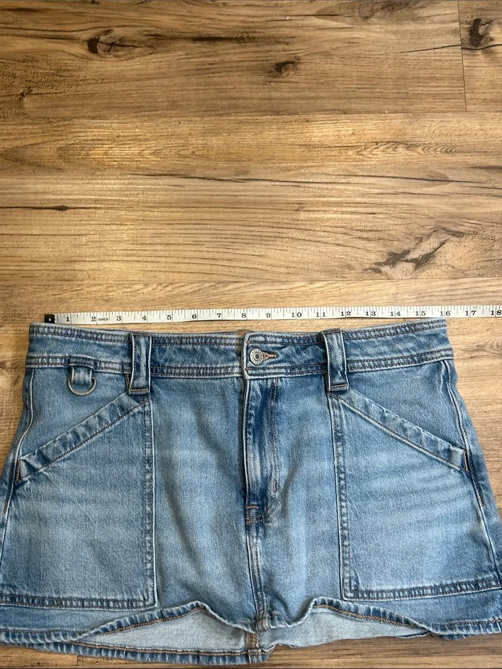 American Eagle Outfitters Light Blue Denim Mini Skort